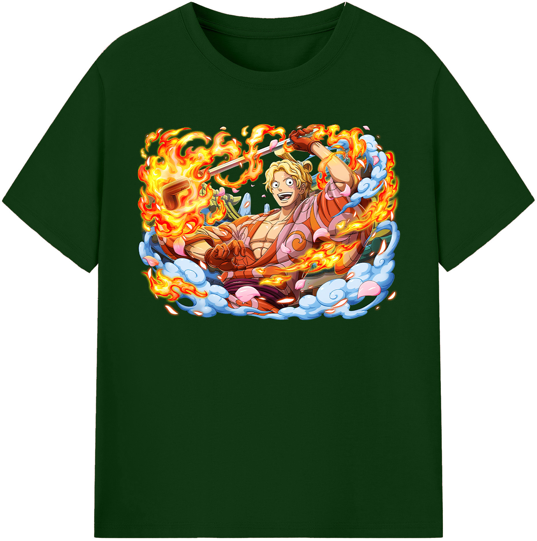 ワンピース サンジ ONE PIECE Sanji 綿100％半袖Tシャツ（フロントプリント）